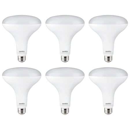 Sunlite LED BR40 13W 85W= 120V E26 Base Dimmable Energy Star Title-20 4000K Reflector Light Bulb, 6PK 41905-NS